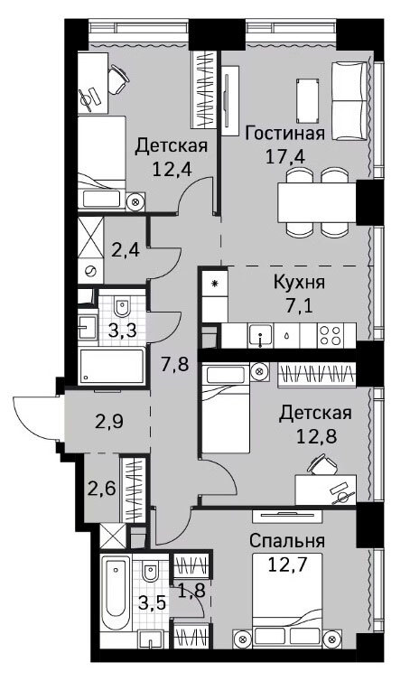 Купить квартиру в ЖК «Амбер Сити» в Москве